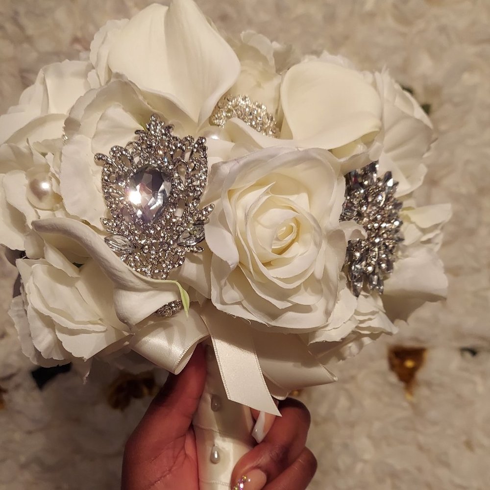 Wedding Bouquet with Brooches